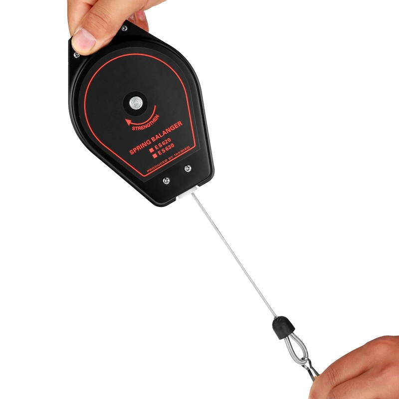 New Spring Balancer Retractable Tool Holder Hanger Capacity 0.6~2.0kg ES620(Black)