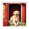 Golden Retriever Dog Coaster Set. 4 different Golden Retriever Dog