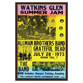 Fresh Prints of CT Showprint Concert Poster Watkins Glen - 1973