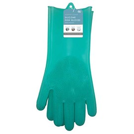 Sophisti-clean Scrubbing Gloves Heat Resistant Kitchen Scrubbers, One Size, Teal