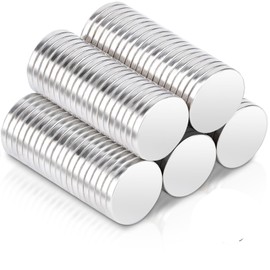 MAGXCENE 100 Pcs Neodymium Magnet, 8 x 1mm Tiny Strong Small Round Magnets with Adhesive, Rare Earth Magnets Strong for Industrial Fridge Whiteboard