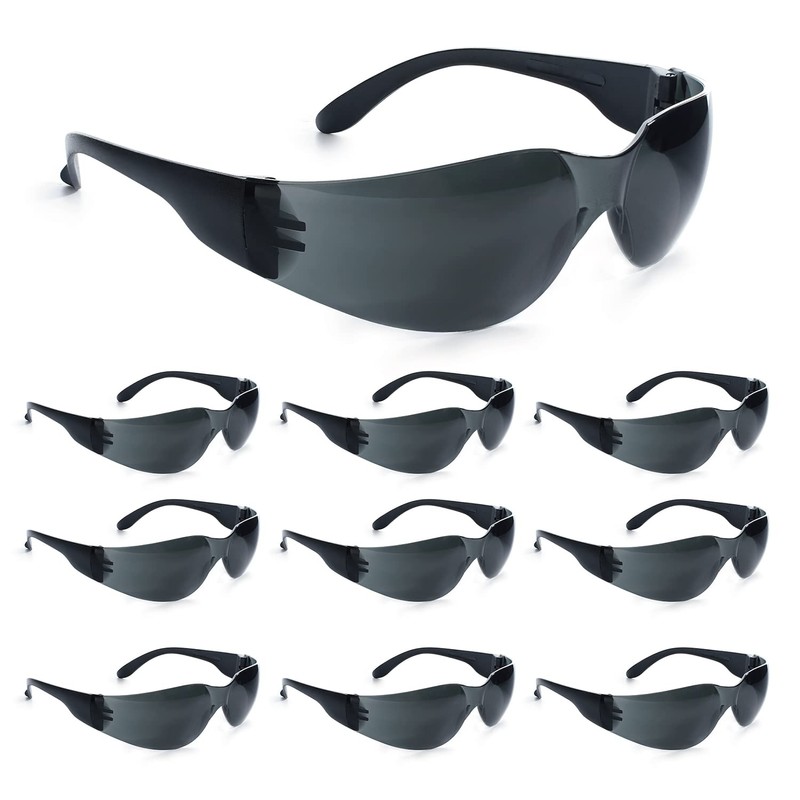 amoolo Tinted Safety Glasses Bulk of 24, Protective Safety Sunglasses,