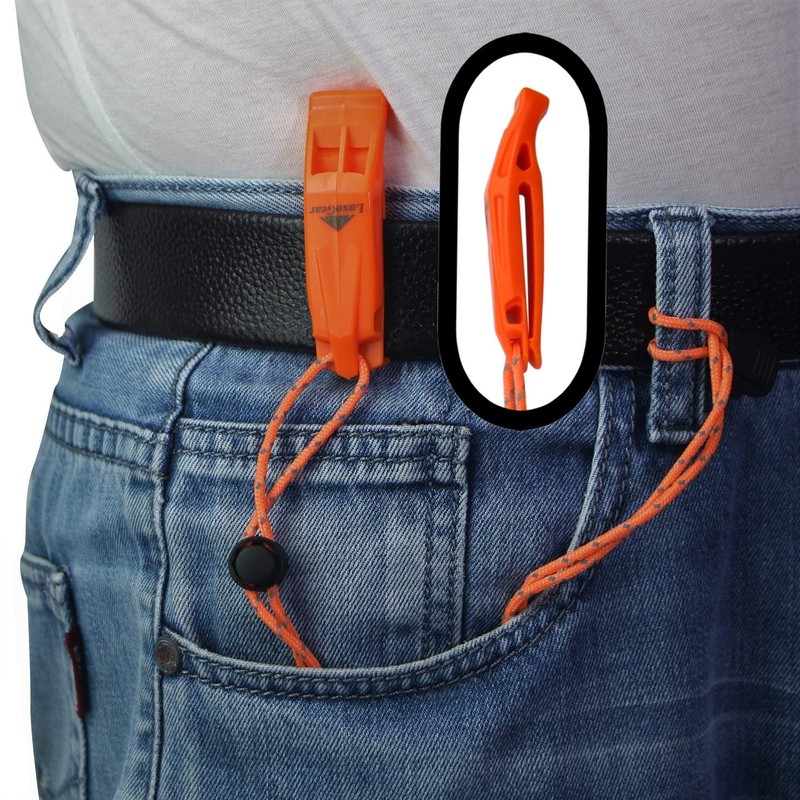 admecoo Emergency Whistles (2 Pack) | Loud Pealess Plastic Survival