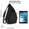 TUDEQU Sling Bag for Women,8 Pockets Sling Bag One Strap
