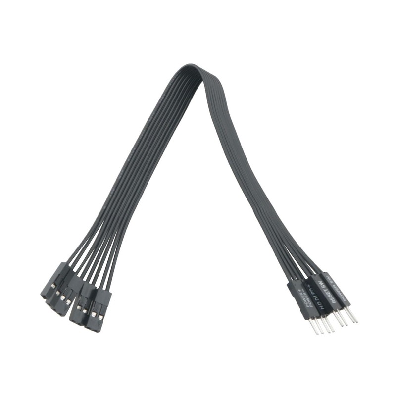 WELWIK Black Copper Motherboard Extension Cable Set Computer Chassis Jumper