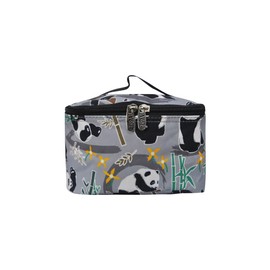 NGIL Travel Cosmetic Bag Makeup Bag Organizer for Women and Girls (Panda Life-Black)