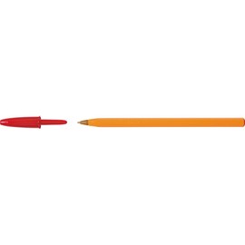 BIC Orange Fine Point 0.7mm Red Ballpoint Pen - Pack of 20