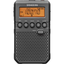 Sangean DT-800BK AM / FM / NOAA Weather Alert Rechargeable Pocket Radio