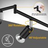 Ascher 6-Light LED Track Lighting Kit, Flexibly Rotatable Light Heads,