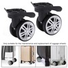 Alomejor Suitcase Wheels, 1 Pair Mute Suitcase Casters with 9