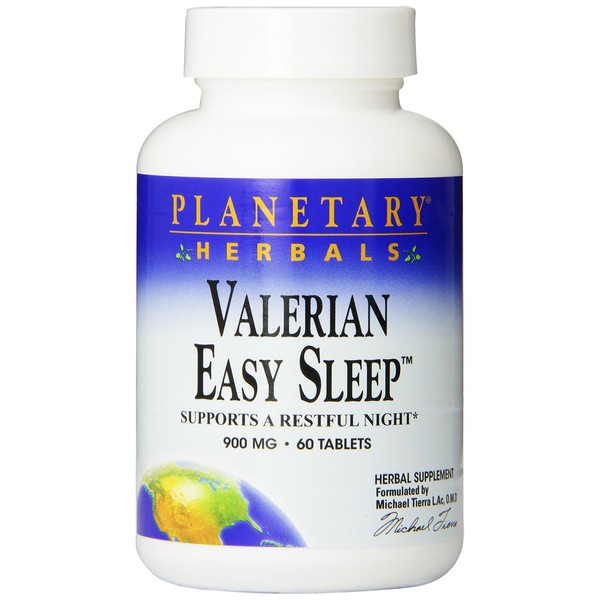 Planetary Herbals Valerian Easy Sleep Tablets, 60 Count