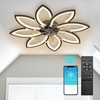 35'' Bladeless Ceiling Fan with Lights and Remote, Flush Mount