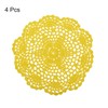 sourcing map Crochet Doilies, 4Pcs 8" - Handmade Crochet Cotton