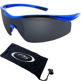 Semi Rimless Lightweight Sport Sunglass for Golf, Fishing, Running, and Cycling