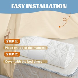 Asatdd Bed Rail for Toddlers, Bed Guard Rail, Soft Memory Foam Toddler Bed Rail for Twin, Full, Queen, King Beds with Washable Cover, 2 Pack