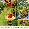 INFLATION Fruit Picker Tool,Apple Picker Pole with Basket,13 FT Adjustable
