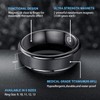 JEROOT 5mm 8mm Titanium Magnetic Ring for Men Women Unisex,