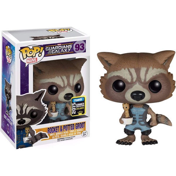 Funko Rocket & Potted Groot (2015 Summer Con Exc): Pop!