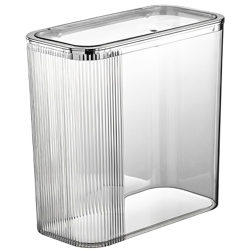 Sooyee Clear 14 Liter Bathroom Trash Can with Lid,3.9 Gallon