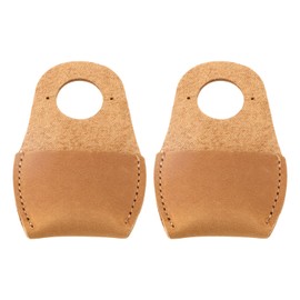 Briny River Leather Thumb Guards, 80 x 52 mm, Wood Carving Tool, Thumb Protection, Thimble Protection Tools for Handmade Carpentry Carving, Brown, Pack of 2