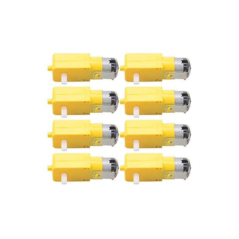 GUUZI 8pcs TT DC Gear Motor Double Shaft 3-6V Gear