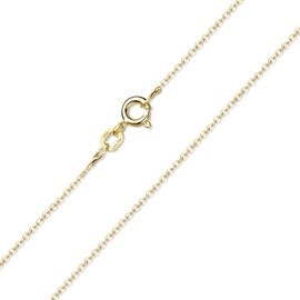 MATERIA by Matthias Wagner K129 Women's Gold Chain 925 Silver 1 mm Wide 40-60 cm, Silver