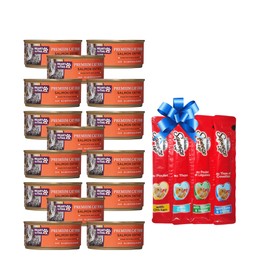 HEART TO TAIL CAT Food 5.5 OZ (15 Pack) Salmon Entree + Gift Squeeze Up (2 ud)