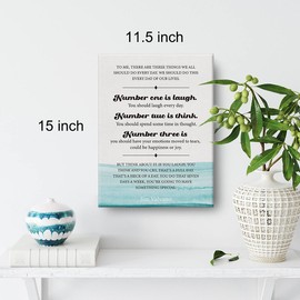 Inspirational Wall Art Jim Valvano Quote to Me There are Three Things Canvas Painting Prints for Home Living Room Office Wall Decor Framed Life Artwork Gifts(12x15 Inch)