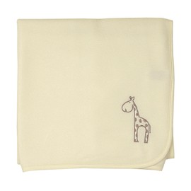 BabyPrem Baby Fleece Shawl/Wrap 94 x 82cm Cream Elli & Raff Giraffe