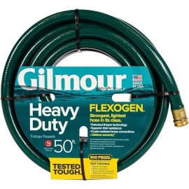 Gilmour 843501-1001 Flexogen Heavy Duty Watering Garden Hose 3/4in x 50 Feet