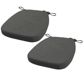 FIOVIP Chair Cushions with Removable Straps Washable, Double Non-Slip Highly Elastic, Suitable for Dining Tables and Chairs (40 x 38 x 33 cm (3 cm), Warm Grey, Pack of 2