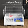 Oneluck Deluxe Rolling Bunny Hutch with Urine Guard,Small Rabbit Cage