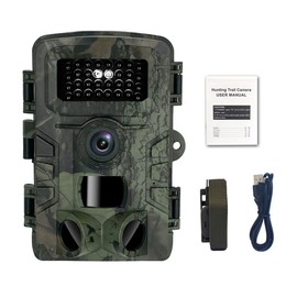 Trail Camera 20MP 1080P HD Video with Night Vision Motion Activated IP66 Waterproof for Wildlife Monitoring Property Security