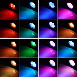 RGB Pond Light, Color Changing Fountain Lights Submersible Pond Lights, IP68 Waterproof Multi-Color Dimmable Used for Yard Spotlights Fish Pond Decoration (6 Lights)