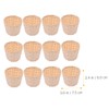 STOBAZA 16pcs Woven Basket Storage Basket Rustic Rattan Vase Flower