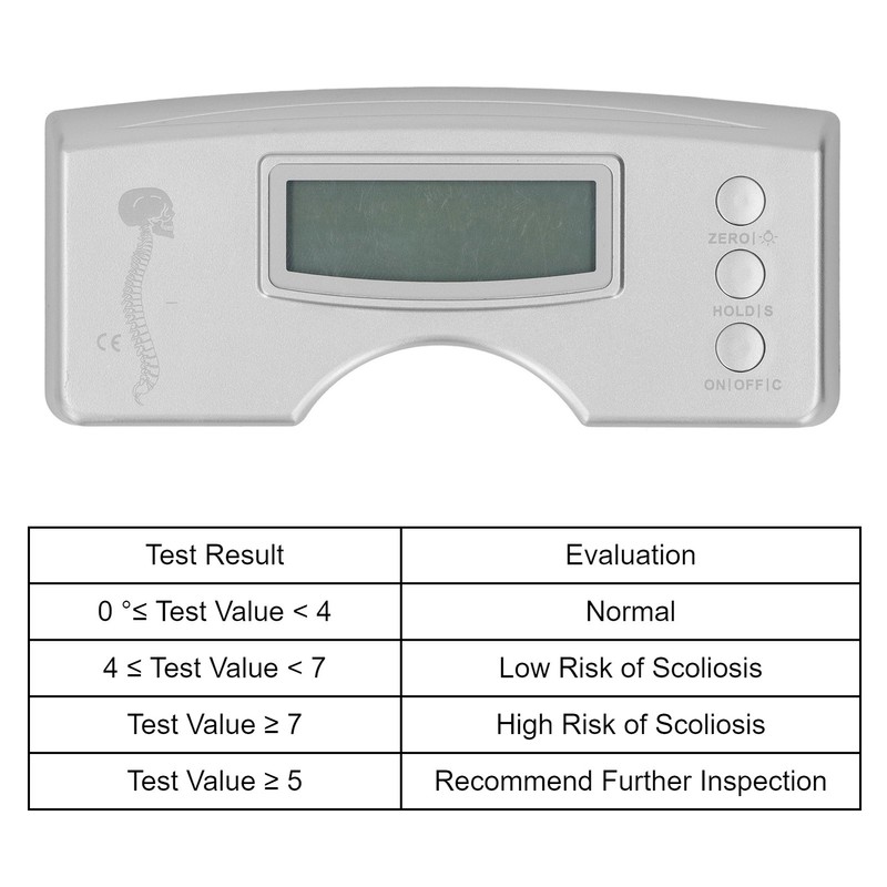 Digital Display Scoliosis Meter Human Spine Electronic Scoliometer Detector 0