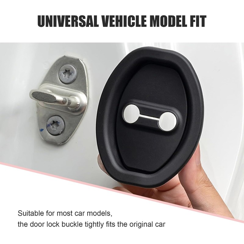 Car Door Strike Protector, Silicone Shock Absorber Pads, Car Door