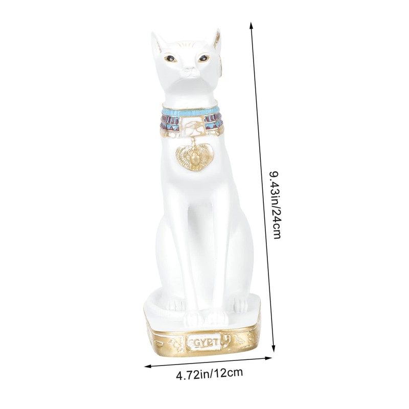 Ciieeo Lifelike Decorative Cat Figurine Small Egypt Cat Model for