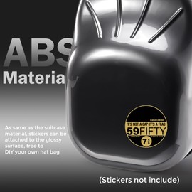 ProCase Hat Travel Case, Hard Hat Case for 6-7 Baseball Caps Lids Hat Storage Organizer with Carrying Handle & Shoulder Strap Cap Case Hat Carrier for Travel & Home Storage -Grey