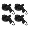 4 x Heavy Duty Suction Cup Hooks, ABS Anchor Lashing