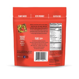 Flackers Organic Savory Flaxseed Crackers, Gluten Free, Non GMO, Vegan, Keto Snack, 8g Fiber, 3g Net Carbs, 5 Ounce 1-Pack