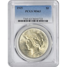 1925-P Peace Dollar, MS63, PCGS