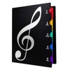 Sheet Music Folder for Music Notes Folder A4 Ring Binder Music Folder for Music Sheets Documents Paper Spiral Music Folder 20 Sheets / 40 Page Folder Music Sheet Holder Plastic Choir Folder Waterproof