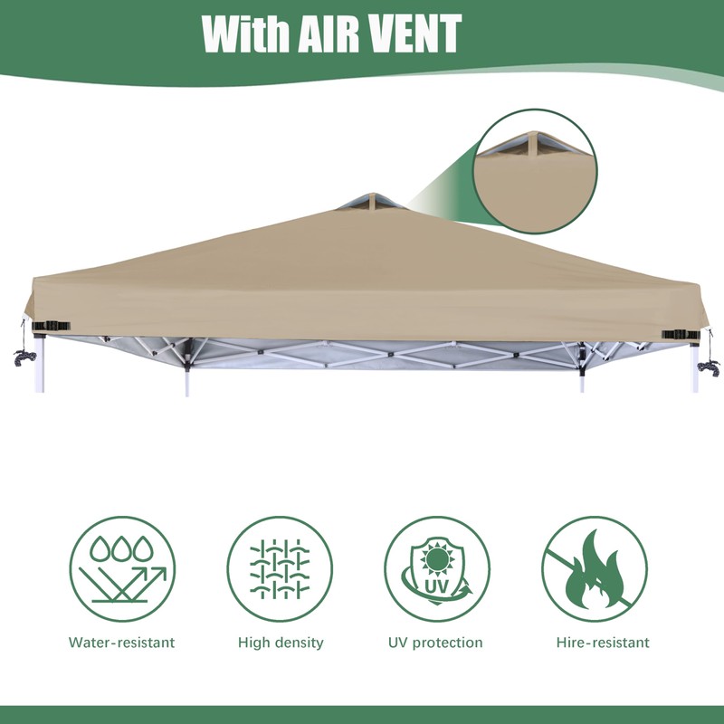 SCOCANOPY Replacement Top with Air Vent and Buckle for 10x10