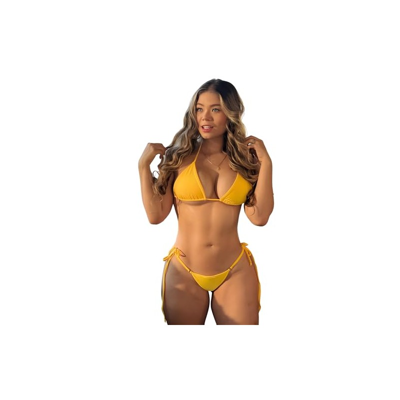 FEMME BASICS Bikini brasileño para mujer, talla única, dos piezas,