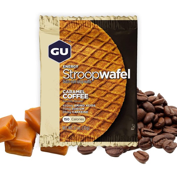 GU Energy Stroopwafel Sports Nutrition Waffle, 16-Count, Caramel Coffee