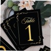 NOLITOY 1set Elegant Double Sided Table Numbers Cards Black Gold