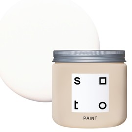 soto White All-In-One House + Furniture Paint, Satin Finish (No. 06 Gesso White) — 1 Pint of Paint for the Whole House; Wall, Furniture, Cabinet…