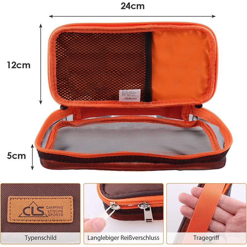 Cutlery Storage Bag Zipper Organizer for Camping, Travel, Office, Party