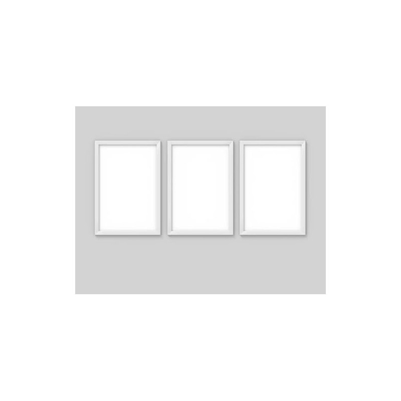 GIFTSHOPUK White Black Wooden Picture Frame A4 with White Mount,